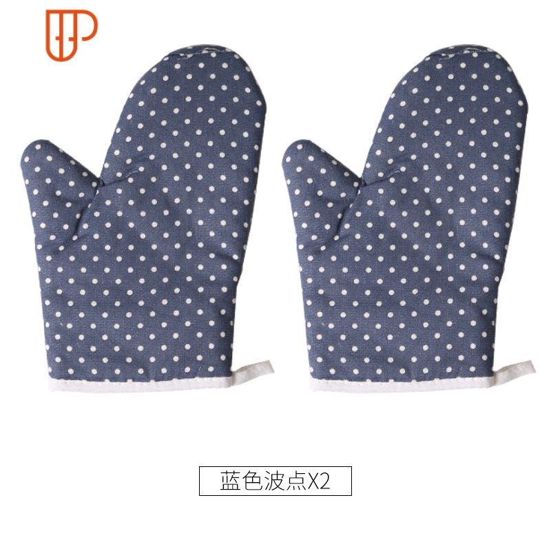 厨房可高温防烫加厚微波炉专用烘焙工具家用防热烤箱手套国泰家和蓝色