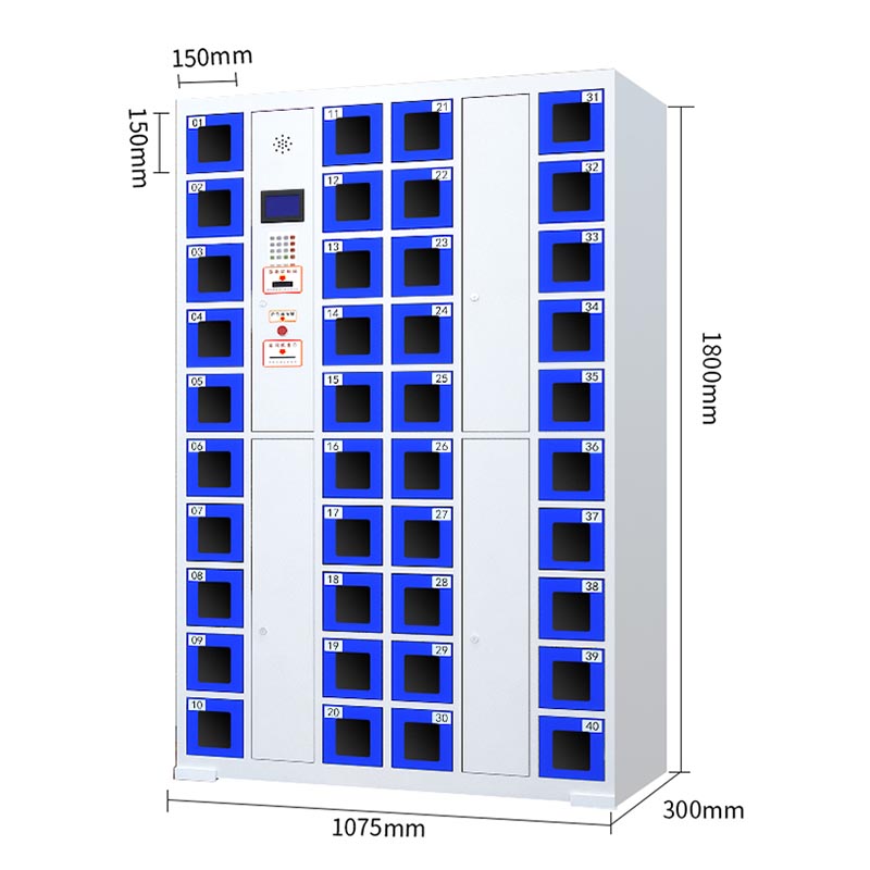 珩逸智能手机柜存放柜充电柜存包柜储物柜40门充电透明款高清大图