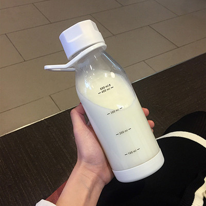 水杯塑料女学生可爱随手杯ins水瓶 便携创意男生韩版简约塑料杯子