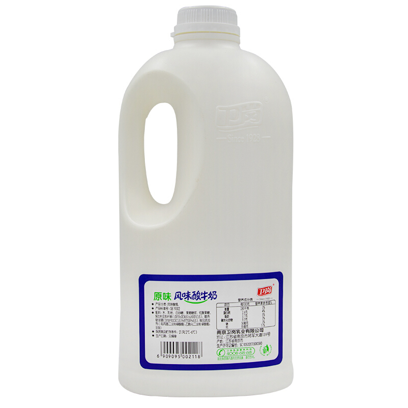 卫岗原味酸牛奶家庭装桶1.5L