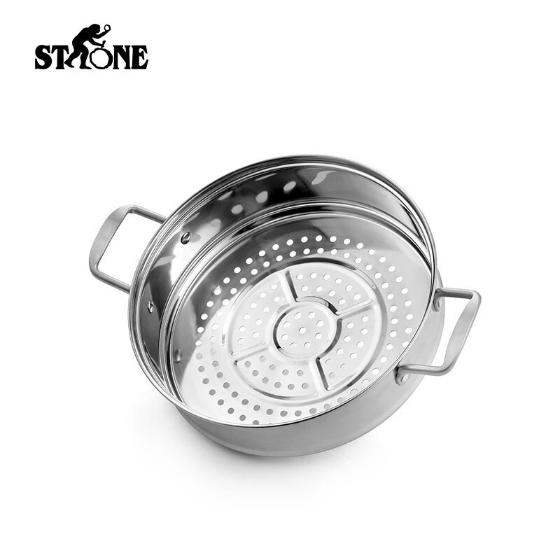 司顿(STONE) 蒸锅三层304不锈钢锅身大蒸笼高拱盖复底电磁炉燃气三层蒸锅STH071 三层蒸锅