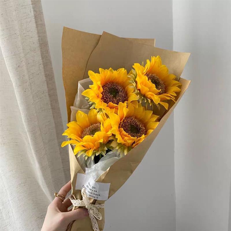 莱杉装饰摆件 ins仿真向日葵太阳花拍照道具手拿花束摆件饰品装饰拍摄