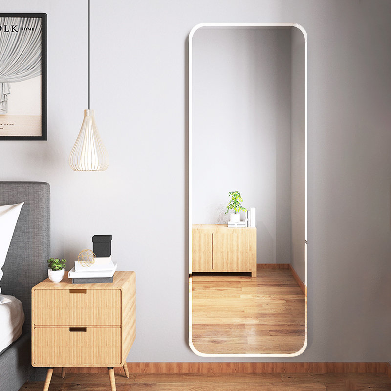 皇豹穿衣镜子贴墙自粘家用租房墙面可壁挂粘贴全身试衣玻璃小户型挂墙