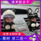 敬平汽车空调出夹卡通可爱车载香水瓶淡香清新车内饰品摆件女 鸭舌帽炫彩紫 平挂摆件