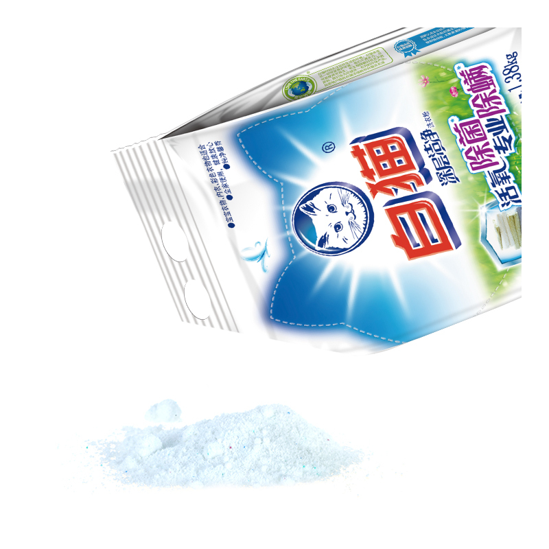 白猫深层洁净洗衣粉1.38kg活氧除菌专业除螨高效洁净亮彩护色