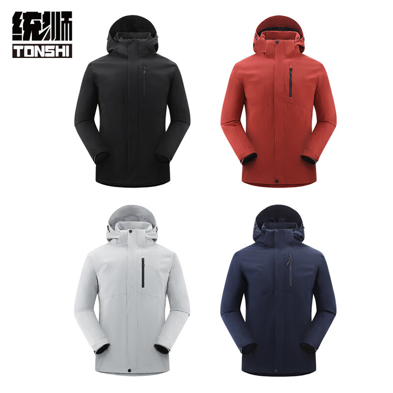 统狮冲锋夹克式羽绒服 C01 套高清大图