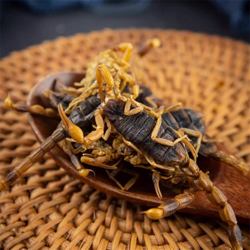 全蝎100克袋装 十足全干蝎子整条无盐水洗全虫打粉另售蜈蚣水蛭高清大图