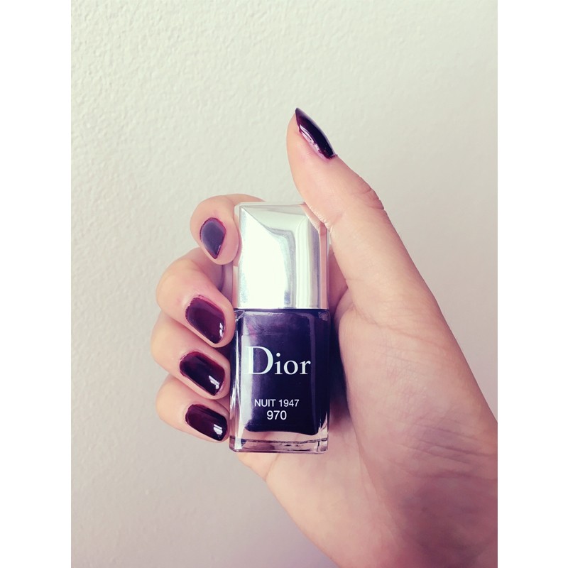迪奥(Dior)指甲油炫亮持久滋养强韧打底显白美甲底油 970#深酒红色高清大图