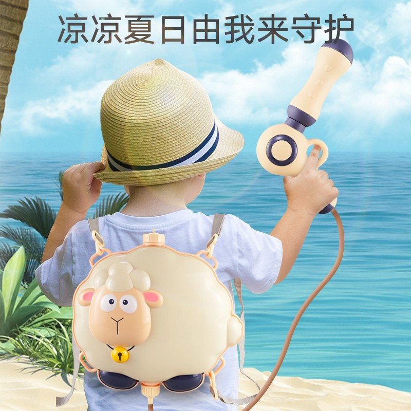 麦巧适( MAQUCC)儿童洗澡宝宝戏水玩具背包式水枪可打水仗 小企鹅书包水枪1000ML