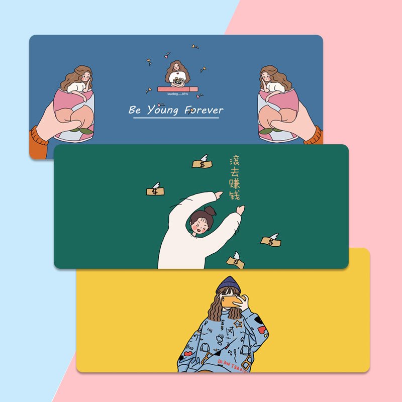 元气少女鼠标垫超大卡通可爱写字创意少女心小仙女日系小清新桌垫