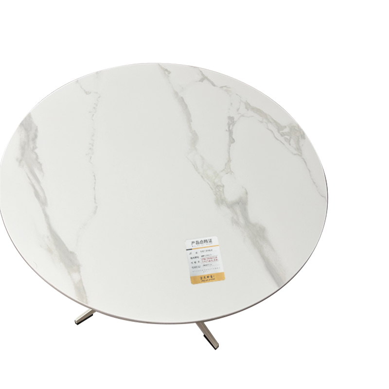 富莱斯宝 岩板可升降圆桌会客桌茶几简约边桌 600*600*750 /张高清大图