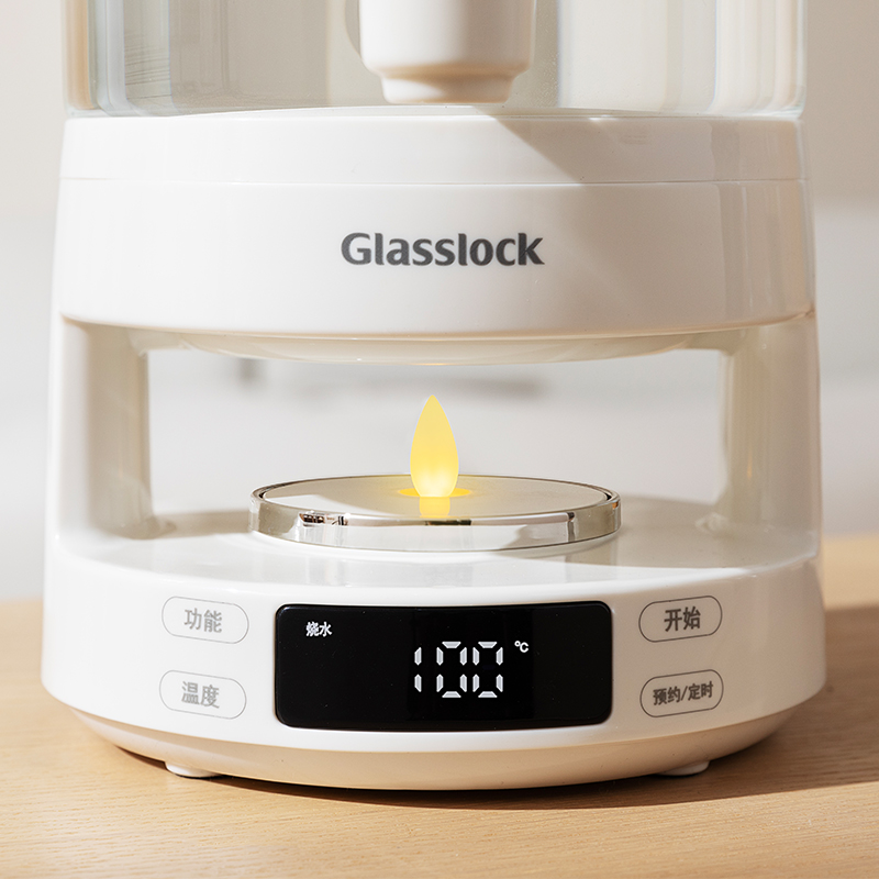 GLASSLOCK盖朗养生壶炖煮一体家用多功能带水龙头煮茶壶聚会果酒烧水壶热水 花茶桶-冷热两用 2.8高清大图