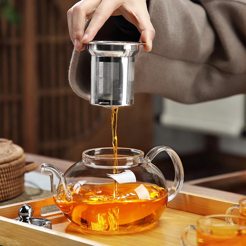 家柏饰(CORATED)过滤玻璃茶具套装家用简约透明功夫冲茶器日式红茶茶壶干泡盘高清大图