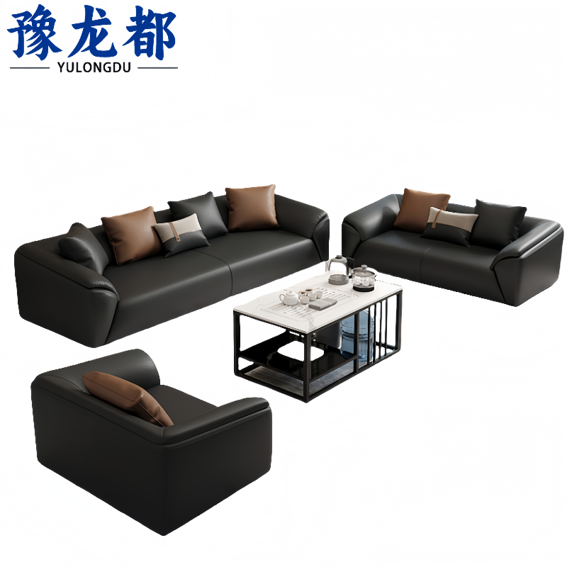 豫龙都沙发1+2+3+茶几套高清大图