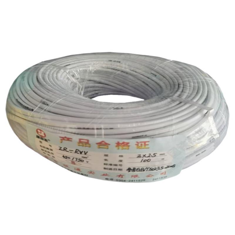 康菲索 多芯多股护套线 RVV-3*2.5平方 白色 100米 盘