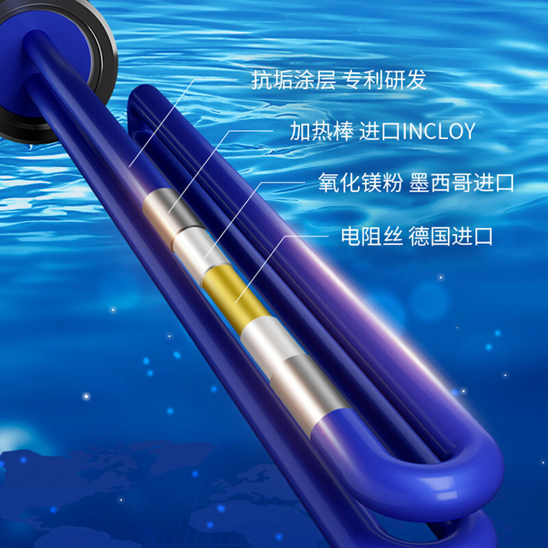 AO史密斯佳尼特 80升电热水器 金圭内胆8年免费包换 金圭加热棒 一键杀菌 CTE-80V1 储水式高清大图