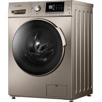 美的（Midea）MD100-1431DG 10公斤KG洗烘一体 变频全自动滚筒洗衣机家用 带烘干 高端大容量 金色