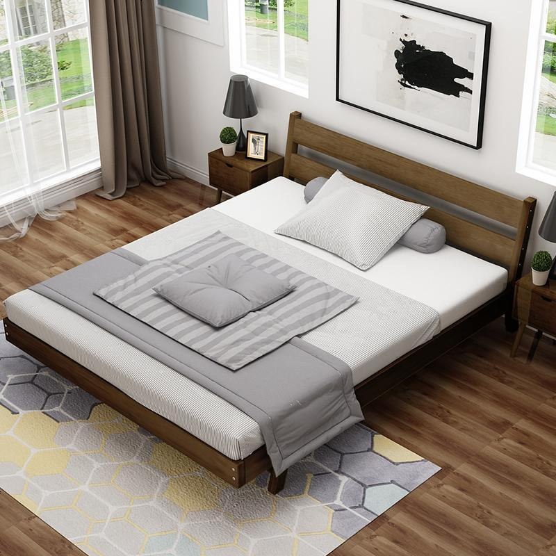 北欧实木床18米双人床现代简约主卧经济型床带软靠软包15m1500mm2000