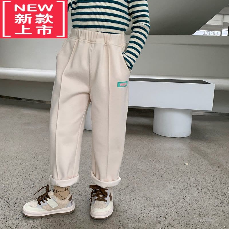 可莉允童装女童休闲裤2022新款冬装儿童裤子女宝宝时髦保暖长裤小保暖裤图片