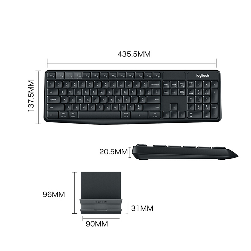 罗技(Logitech) K375S 无线 键盘 (计价单位:只) 黑色