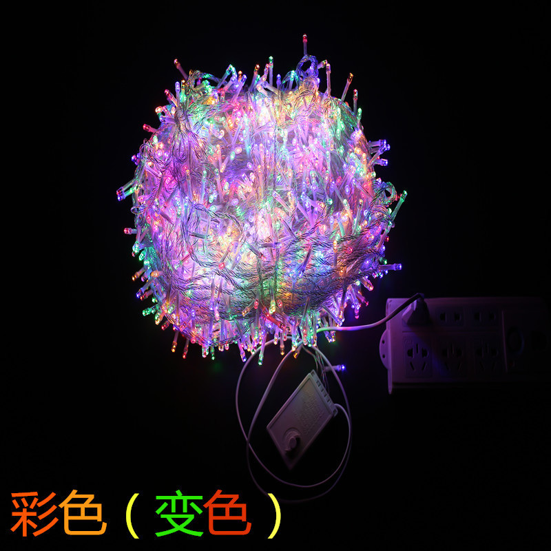 彩灯装饰灯户外变色灯串灯泡房间创意挂灯圣诞树布置浪漫装饰灯新年彩色道具宿舍圣诞霓