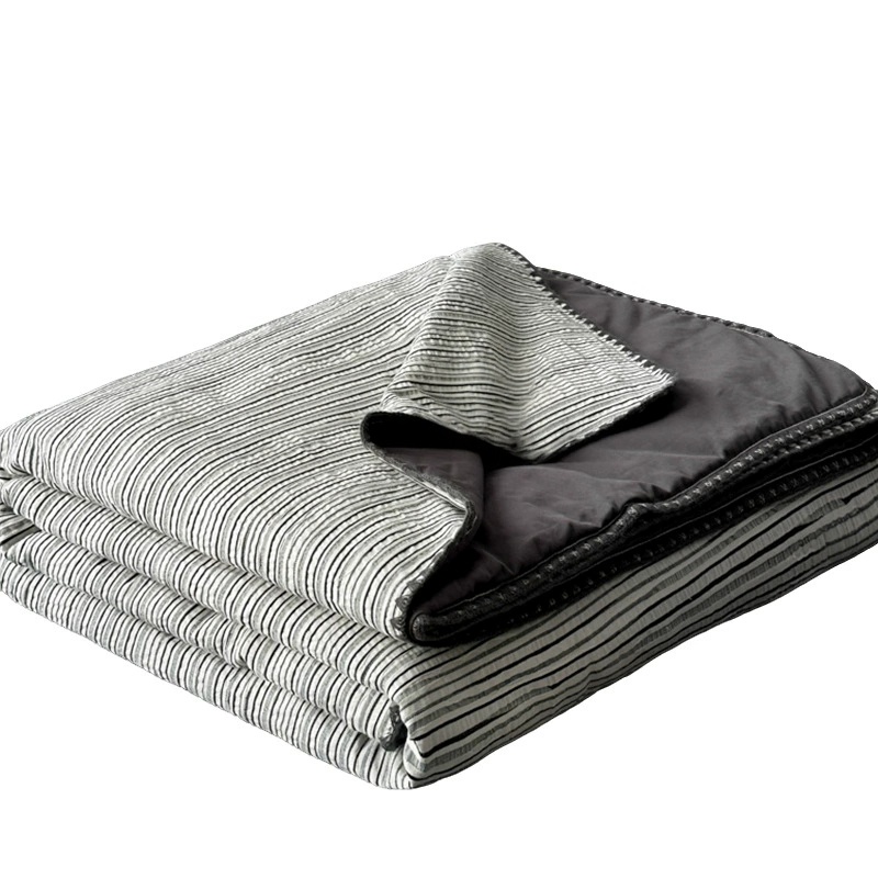 铭思沃三件套200*230cm床 黑条纹 套高清大图