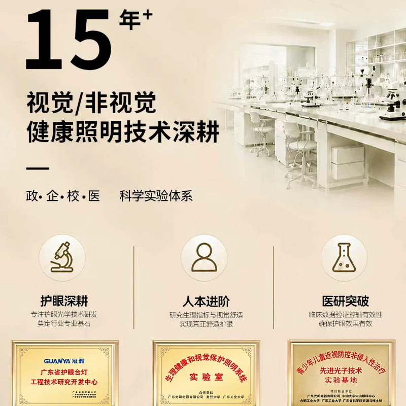 [冠雅专柜款]全光谱防蓝光无可视频闪护眼学习灯夜灯四用插充电座夹应急灯H738-1高清大图