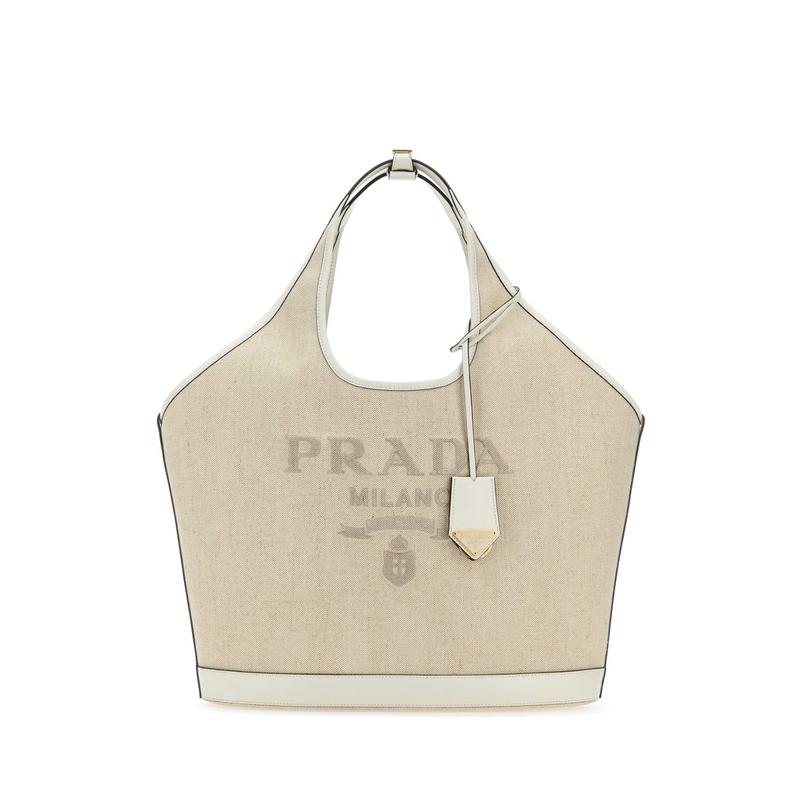 普拉达(PRADA)女士单肩包休闲潮牌帆布手提包百搭配饰日常通勤斜