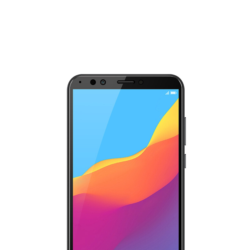 [买2送手机壳]轻万适用华为畅玩7c钢化膜honor全屏玻璃贴膜huawei高清手机保护膜高清大图