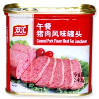 【满99立减50】双汇午餐猪肉风味罐头340g*1罐 涮火锅烧烤佐餐旅行火腿肠罐头方便食品网红办公室休闲零食