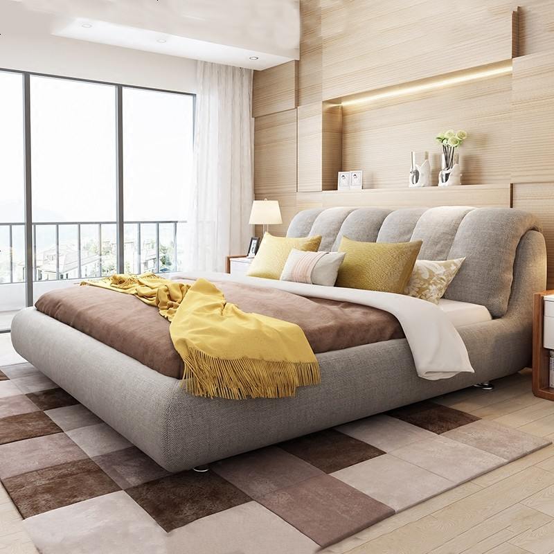 布床布艺床可拆洗主卧简约现代气动高箱储物婚床18小户型双人床视频