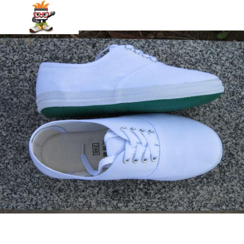 男女全码小白鞋中小学生团体鞋系带网球鞋平跟广场舞平跟白网鞋闪潮