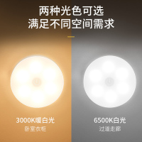 德力西人体感应灯智能小夜灯LED声光控充电家用衣柜无线起夜灯
