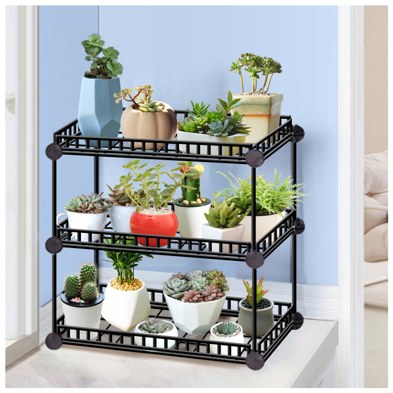 创意铁艺多肉花架经济型阳台落地多层置物架客厅整理收纳架