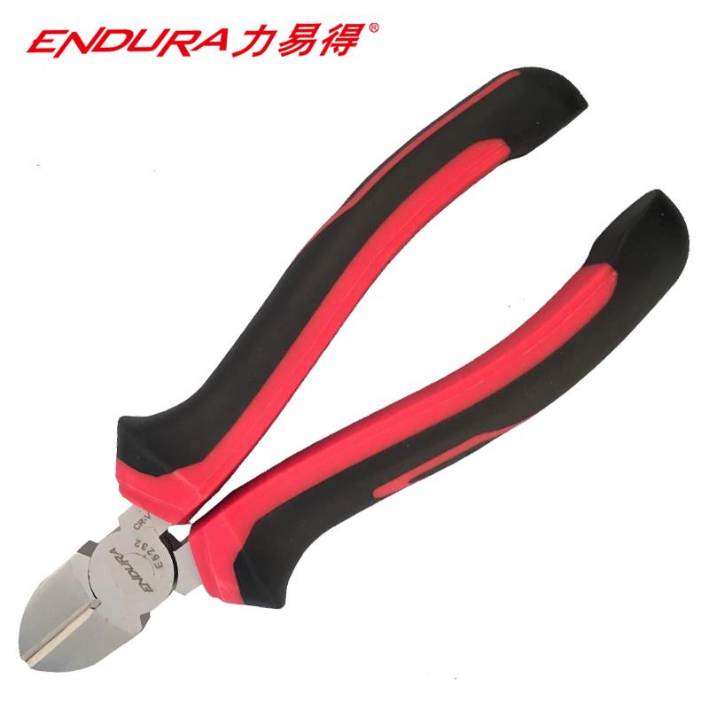 力易得(ENDURA)德式铬钒钢斜嘴钳 偏口钳剪线钳 7英寸 货号E5233
