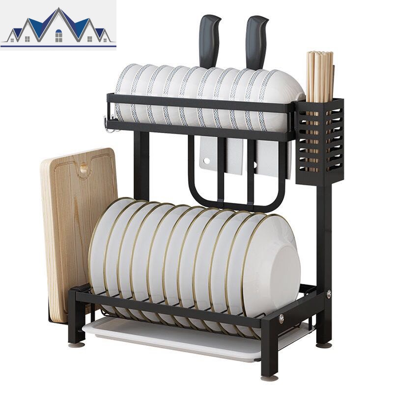 黑色碗架不锈钢厨房置物架晾放碗筷碗碟架盘子餐具收纳沥水架_870高清大图