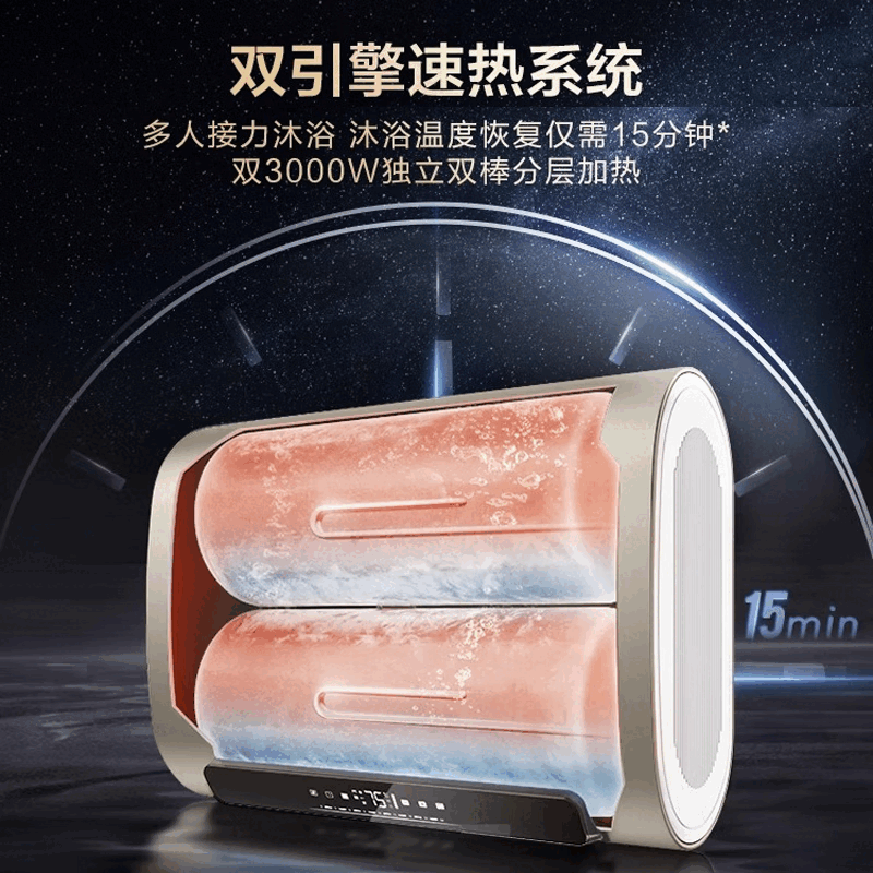 史密斯(A.O.SMITH) E60HGT 60L 一级能效 电热水器 (计价单位:台) 雅金色高清大图