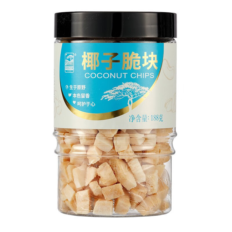 阿甘正馔休闲零食代餐 椰子脆块188g