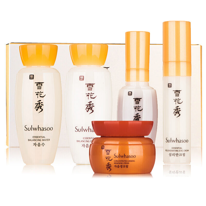 sulwhasoo 雪花秀 雪花秀套装 提拉紧致平衡保湿 中小样五件套滋 滋阴