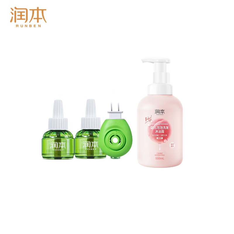 润本(RUNBEN) 沐浴露+经典电热驱蚊1器2瓶 套装
