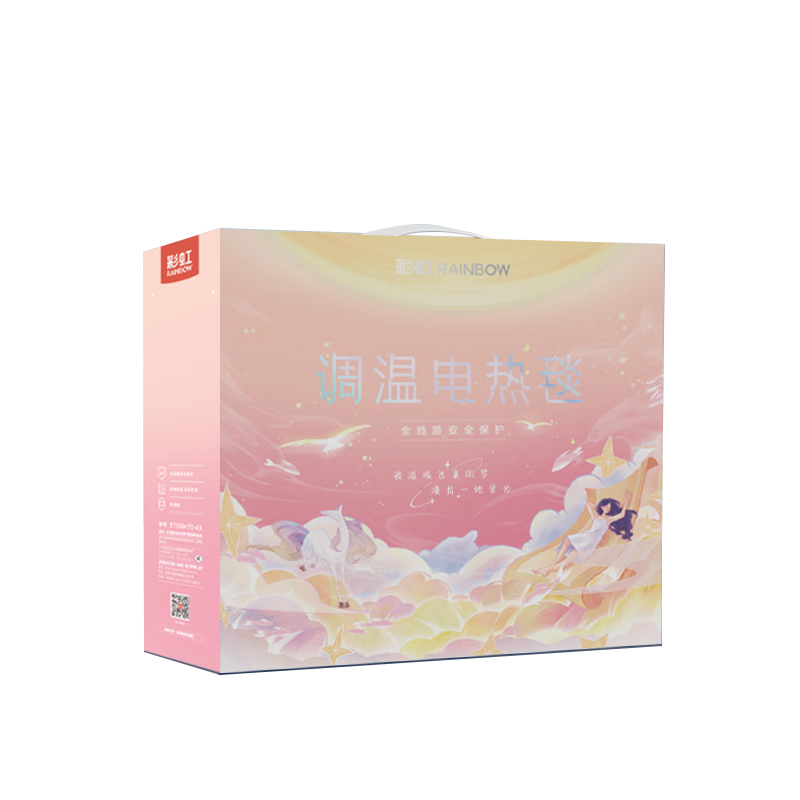 彩虹 T1570 电热毯 全线路安全调温(单人)电热毯1.5米*0.7米(单位:张) 米白印花高清大图