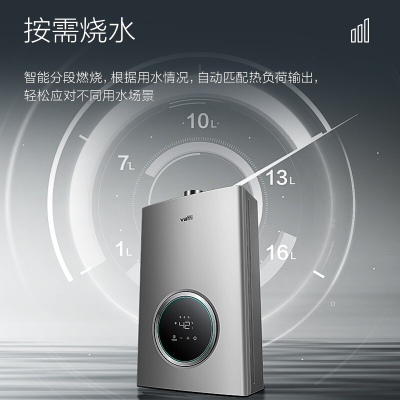 华帝(VATTI)恒温燃气热水器 天然气 气电双断 防燃气泄漏 多档变升 即热式热水器 12升