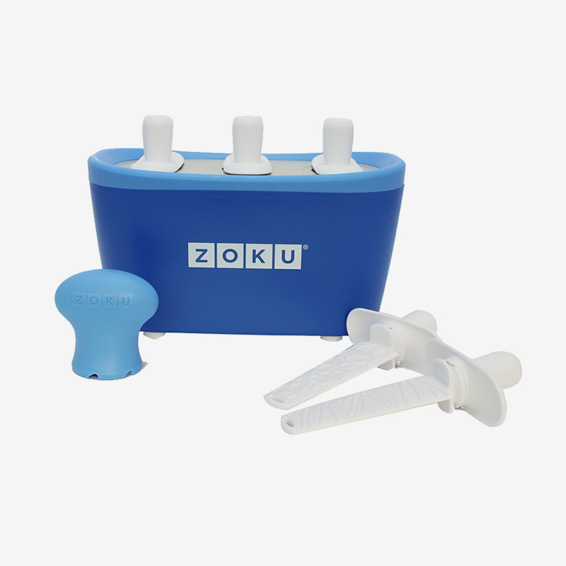 美国zoku冰棒雪糕模具机冰棍家用自制冰盒冰块冰糕冰淇淋棒冰DIY工具（蓝色）