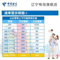 中国电信辽宁旗舰店:电信光纤宽带调测费100元(不予退还)