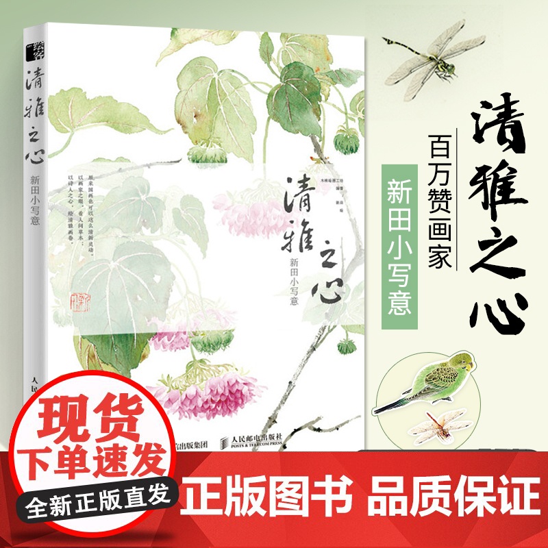 清雅之心 新田小写意 画画入门自学零基础书籍铅笔绘画教程书线描临摹画册本教材人物人体结构手绘画初学者国画素描技法艺术插画高清大图