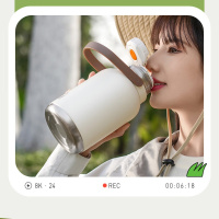 苏泊尔(SUPOR)03大容量保温杯 大肚杯子1L天幕白 KCV10AC10 (规格:个)