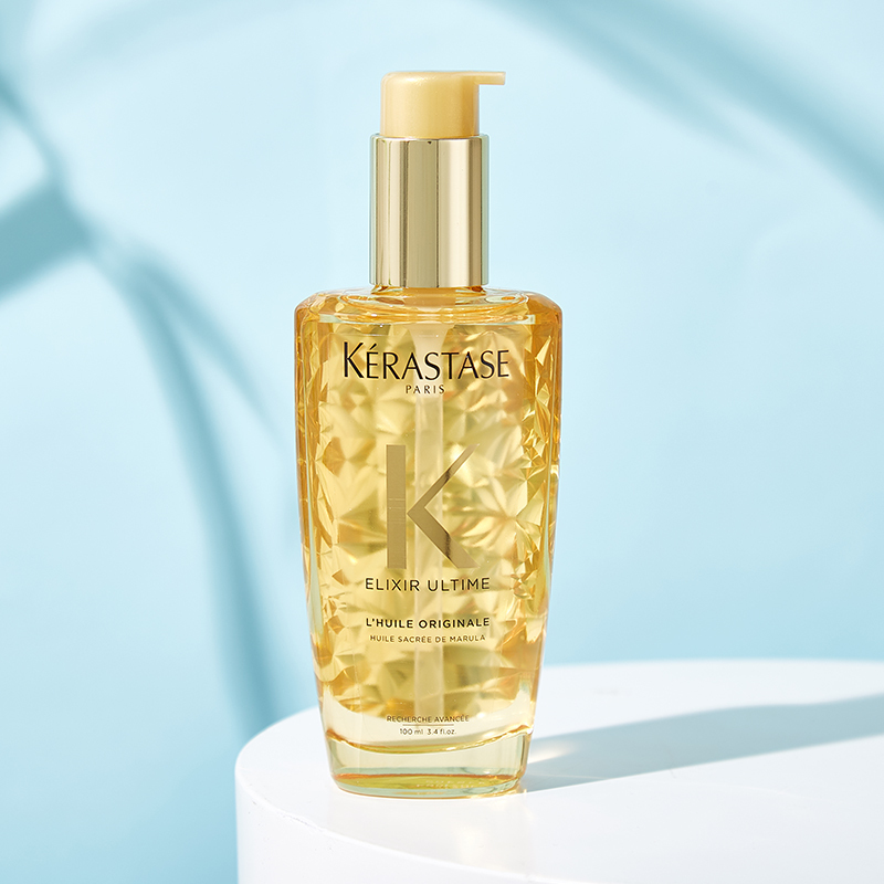 卡诗黑钻钥源护发精油100ml免洗护发精油精华液精油柔顺修护油视频