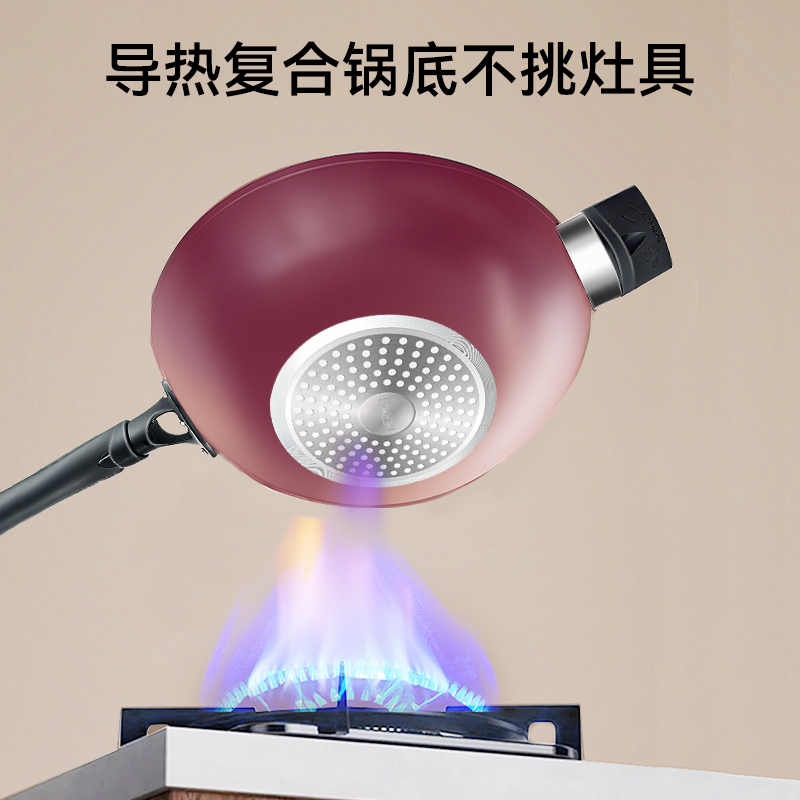 膳魔师单柄平底锅TKFA系列 炒锅不粘锅 30CM TKFA-30-HS RD高清大图