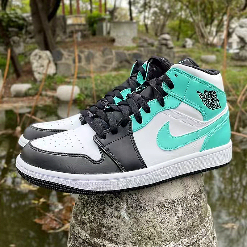 限量款ajairjordan1midbgaj1中帮蒂芙尼绿薄荷绿运动休闲篮球鞋