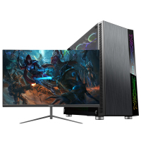 世纪之星 酷睿i7四核/GTX1050 4G独显/16GB内存/256GB固态 家用 游戏电脑 台式机 台式电脑 DIY组装机 组装电脑 电脑主机+24英寸显示器全套